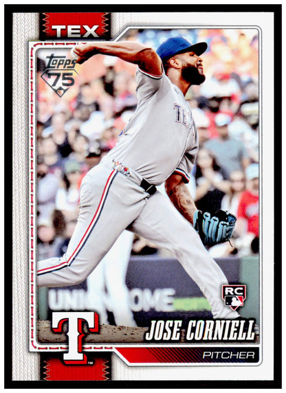 2026 Topps Jose Corniell Card Rookie Texas Rangers