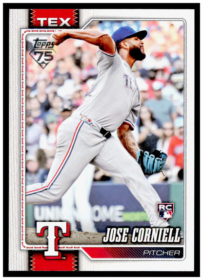 2026 Topps Jose Corniell Card Rookie Texas Rangers