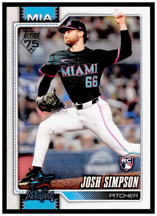2026 Topps Josh Simpson Card Rookie Miami Marlins