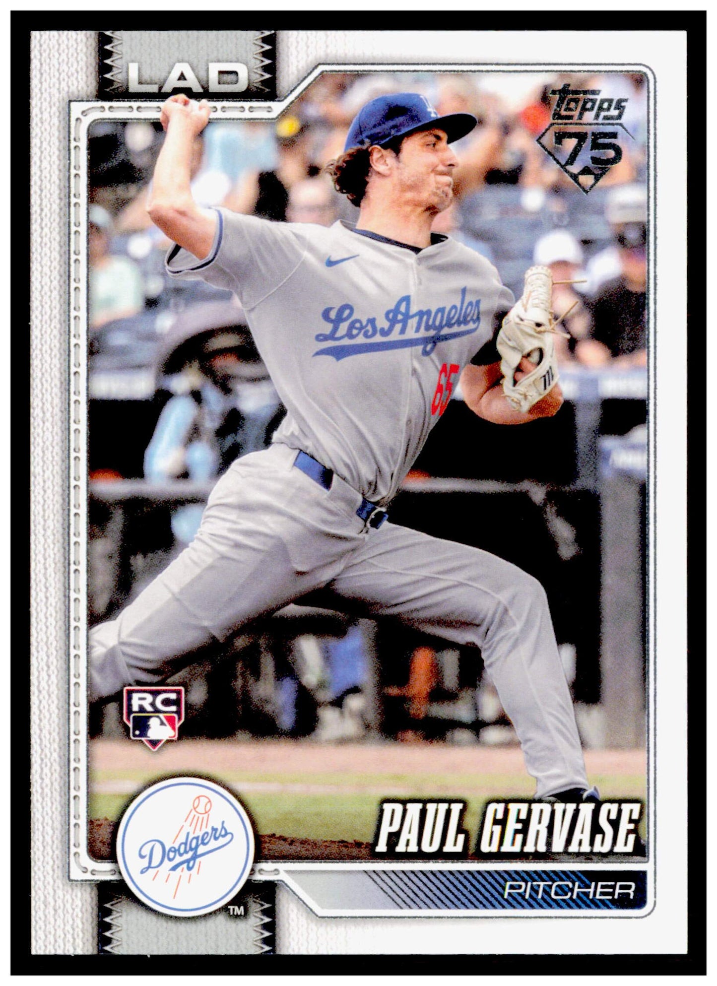2026 Topps Paul Gervase Card Rookie Los Angeles Dodgers