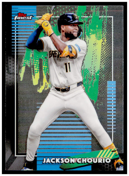 2026 Topps Finest Jackson Chourio Card Milwaukee Brewers