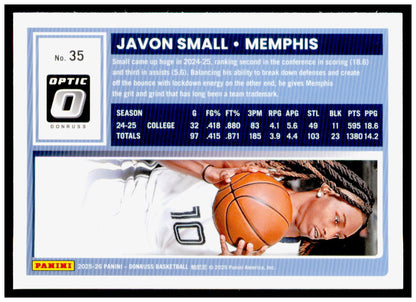 2025-26 Donruss Javon Small Card Memphis Grizzlies