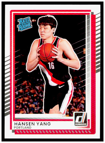 2025-26 Donruss Hansen Yang Card Portland Trail Blazers