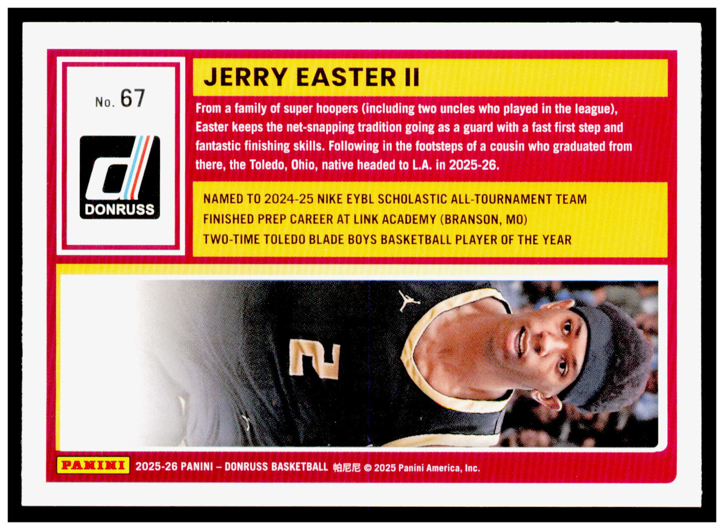2025-26 Donruss Jerry Easter II Card USC Trojans