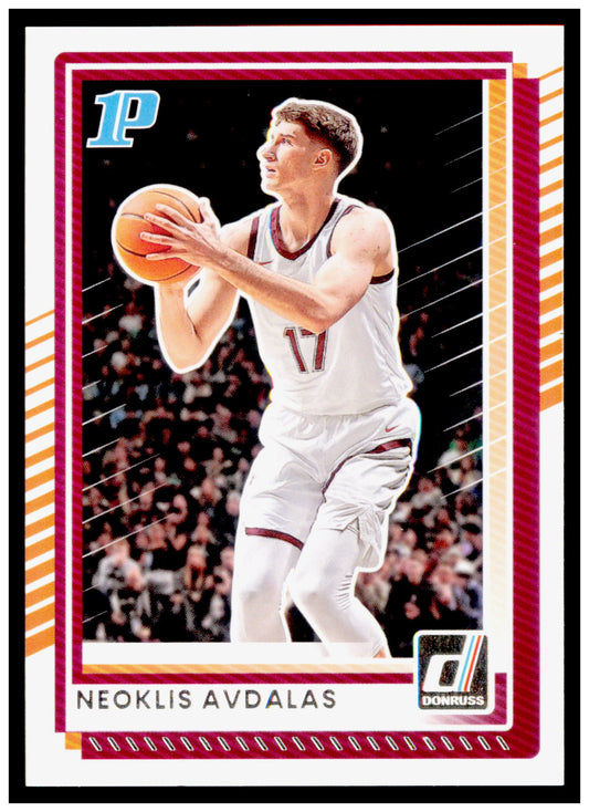 2025-26 Donruss Neoklis Avdalas Card Virginia Tech Hokies