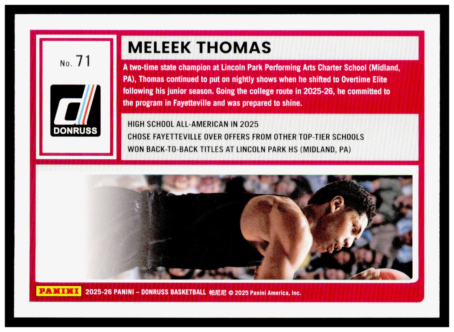 2025-26 Donruss Meleek Thomas Card
