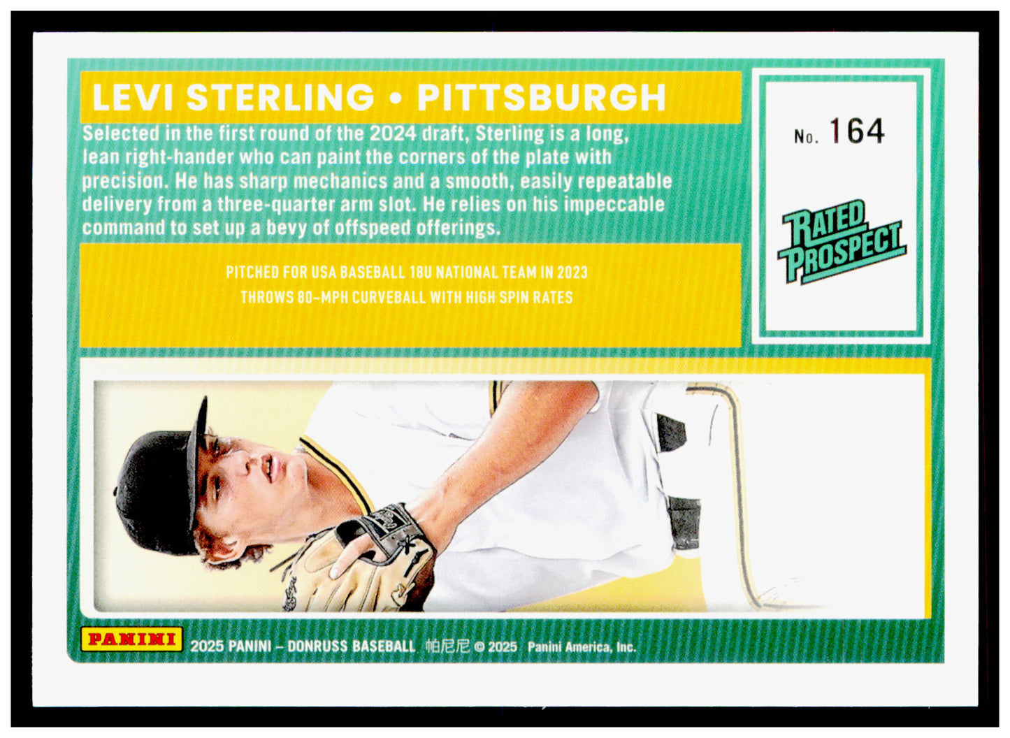 2025 Donruss Levi Sterling Card Pittsburgh Pirates