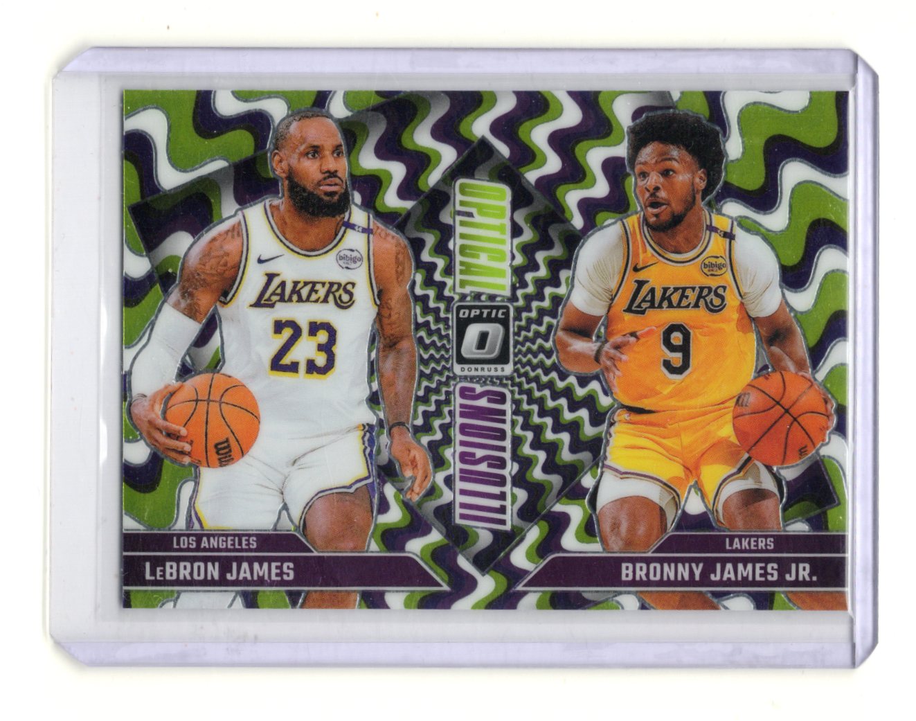 2024-25 Donruss Optic Bronny James Jr./LeBron James Card Optical Illusions
