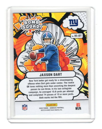 2025 Donruss Jaxson Dart Card Bomb Squad New York Giants