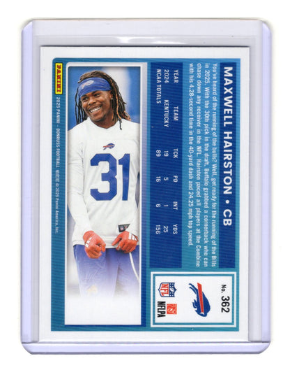 2025 Donruss Maxwell Hairston Card Press Proofs Blue Rookie Buffalo Bills