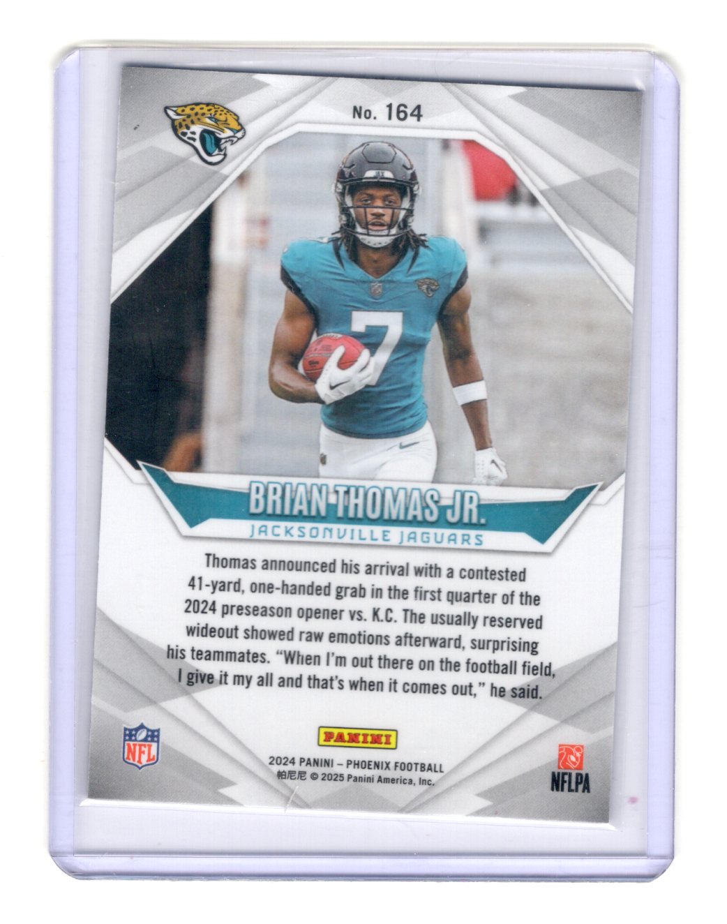 2024 Panini Phoenix Brian Thomas Jr. Card Rookie Jacksonville Jaguars