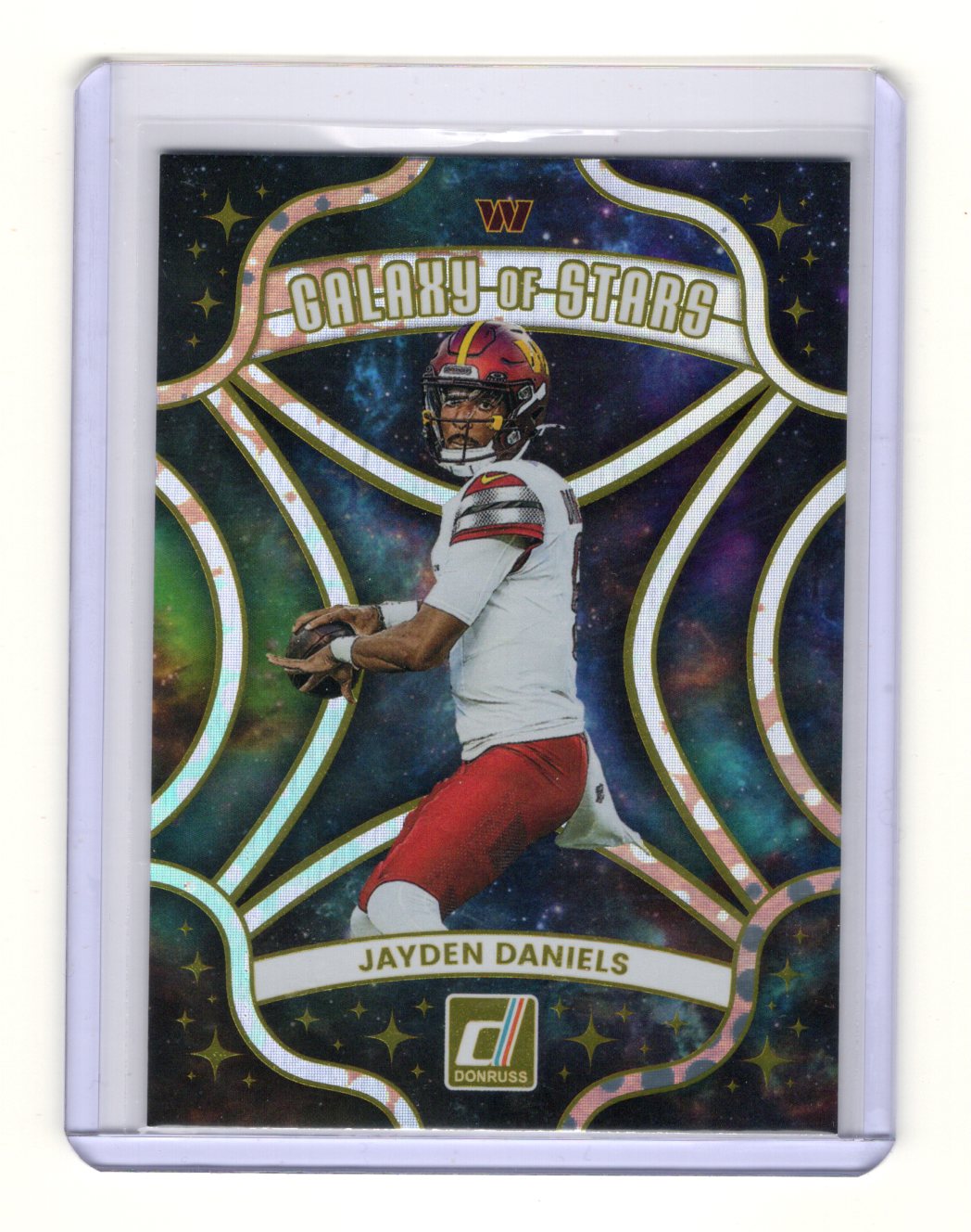 2025 Donruss Jayden Daniels Card Galaxy of Stars Washington Commanders
