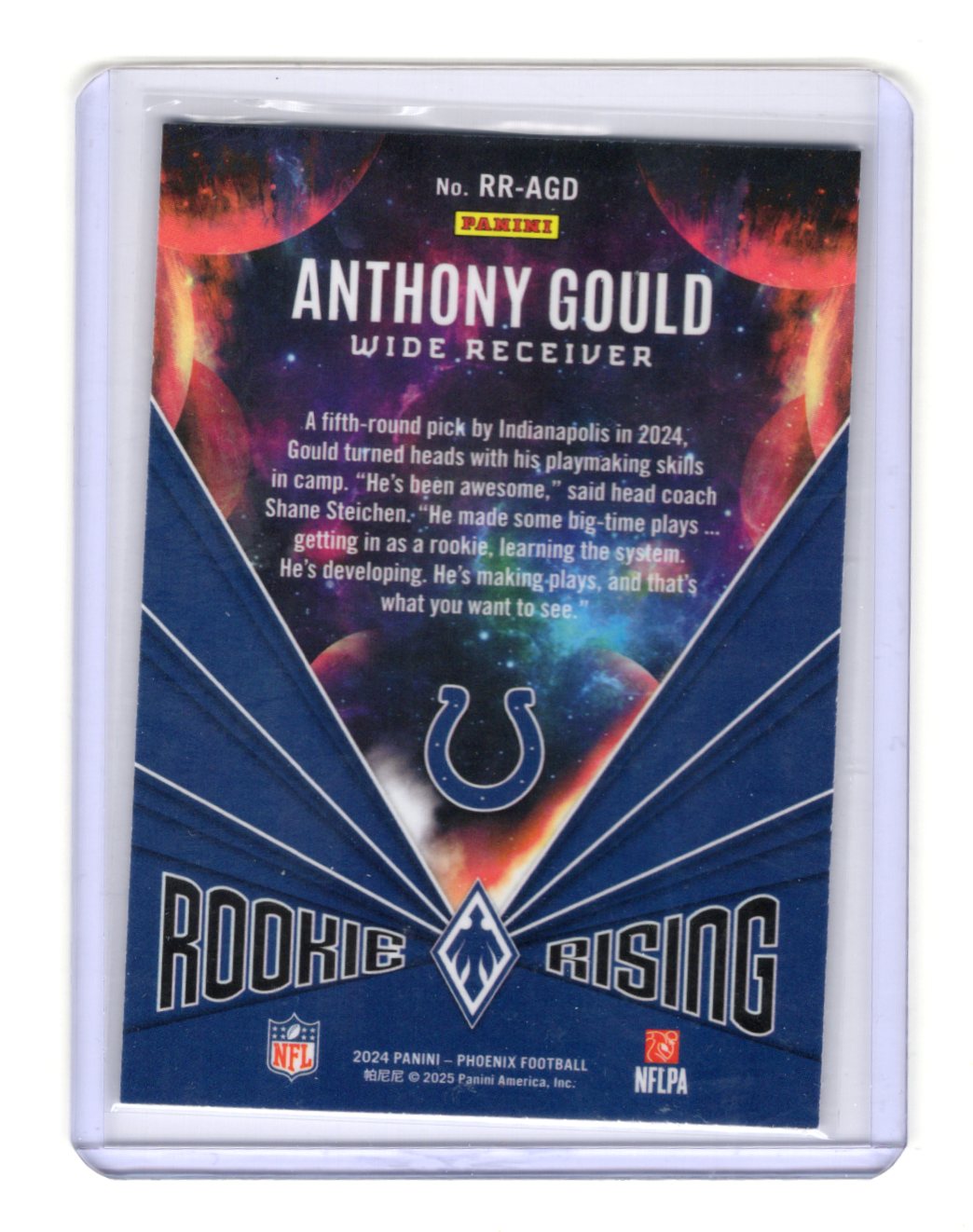 2024 Panini Phoenix Anthony Gould Card Rookie Rising Indianapolis Colts