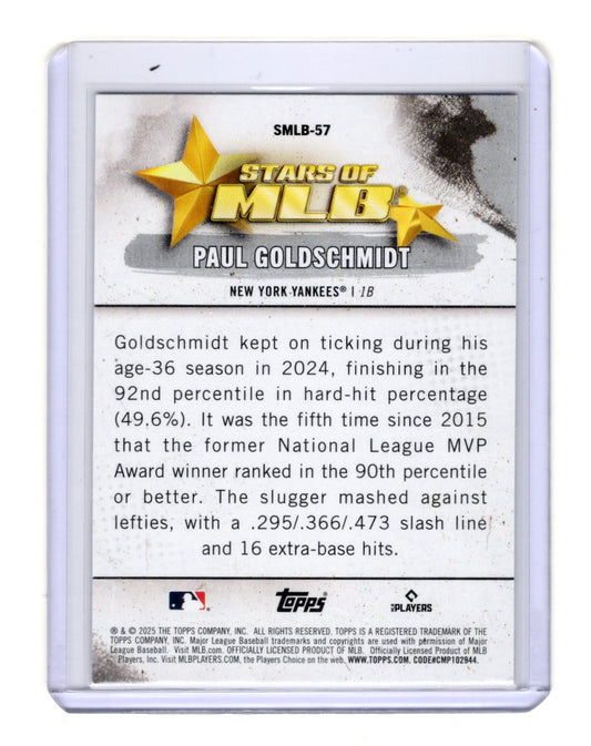 2025 Topps Paul Goldschmidt Card Stars of MLB New York Yankees