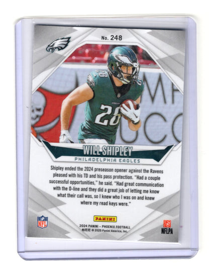 2024 Panini Phoenix Will Shipley Card Rookie Philadelphia Eagles