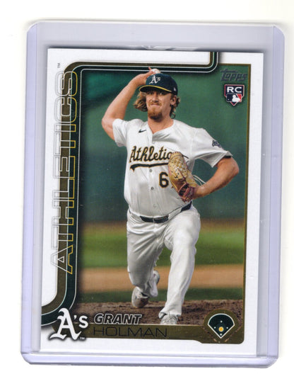 2025 Topps Grant Holman Card Rookie Athletics