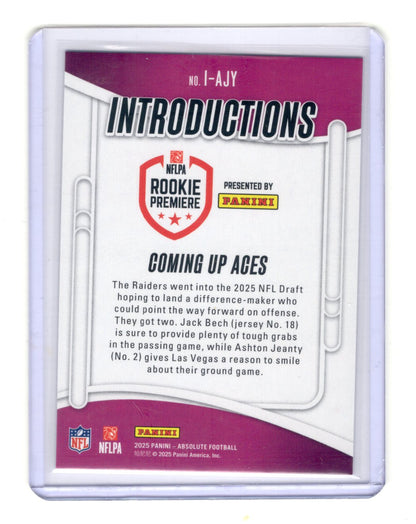 2025 Panini Absolute Coming Up Aces Card Introductions Las Vegas Raiders