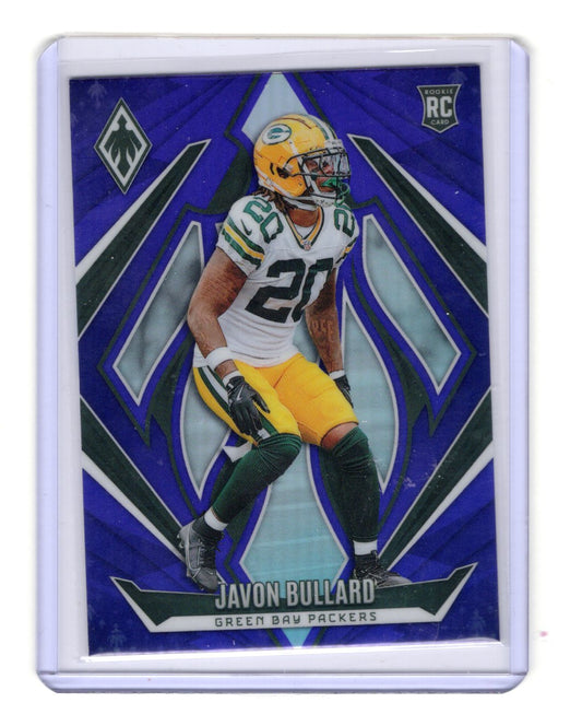 2024 Panini Phoenix Javon Bullard Card Blue SN, Rookie Green Bay Packers