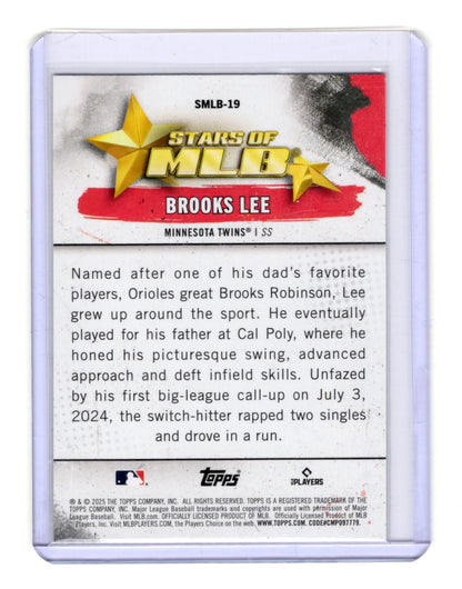 2025 Topps Brooks Lee Card Stars of MLB Minnesota Twins