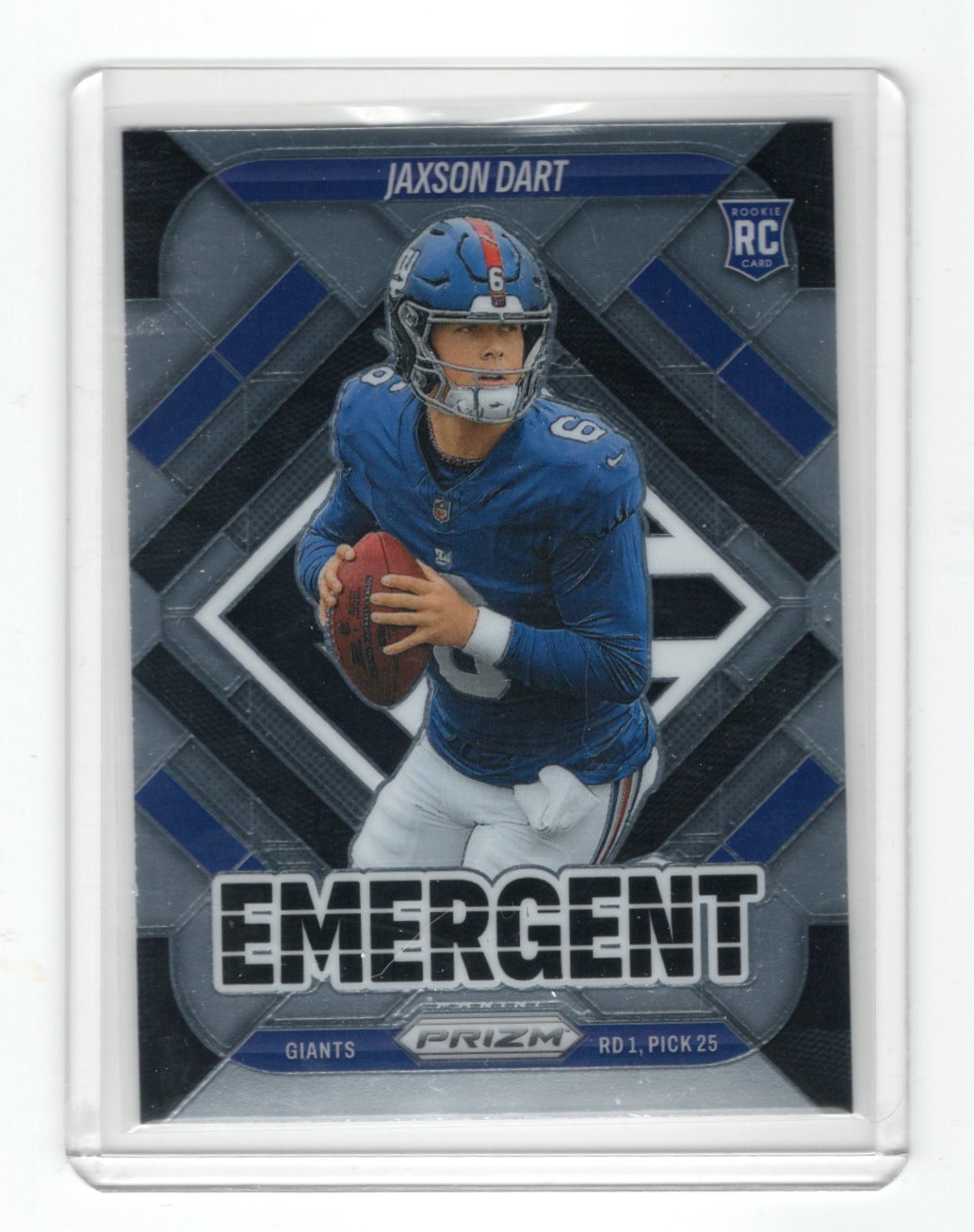 2025 Panini Prizm Jaxson Dart Card Emergent New York Giants