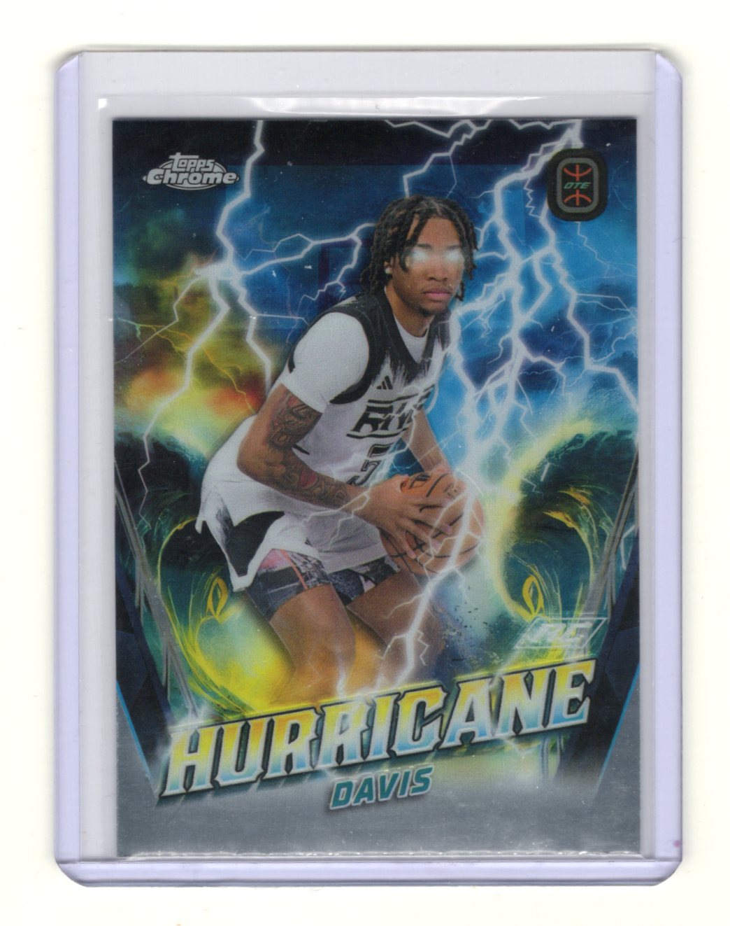 2023-24 Topps Chrome Overtime Elite Daquan Davis Card Hurricane Refractors RWE