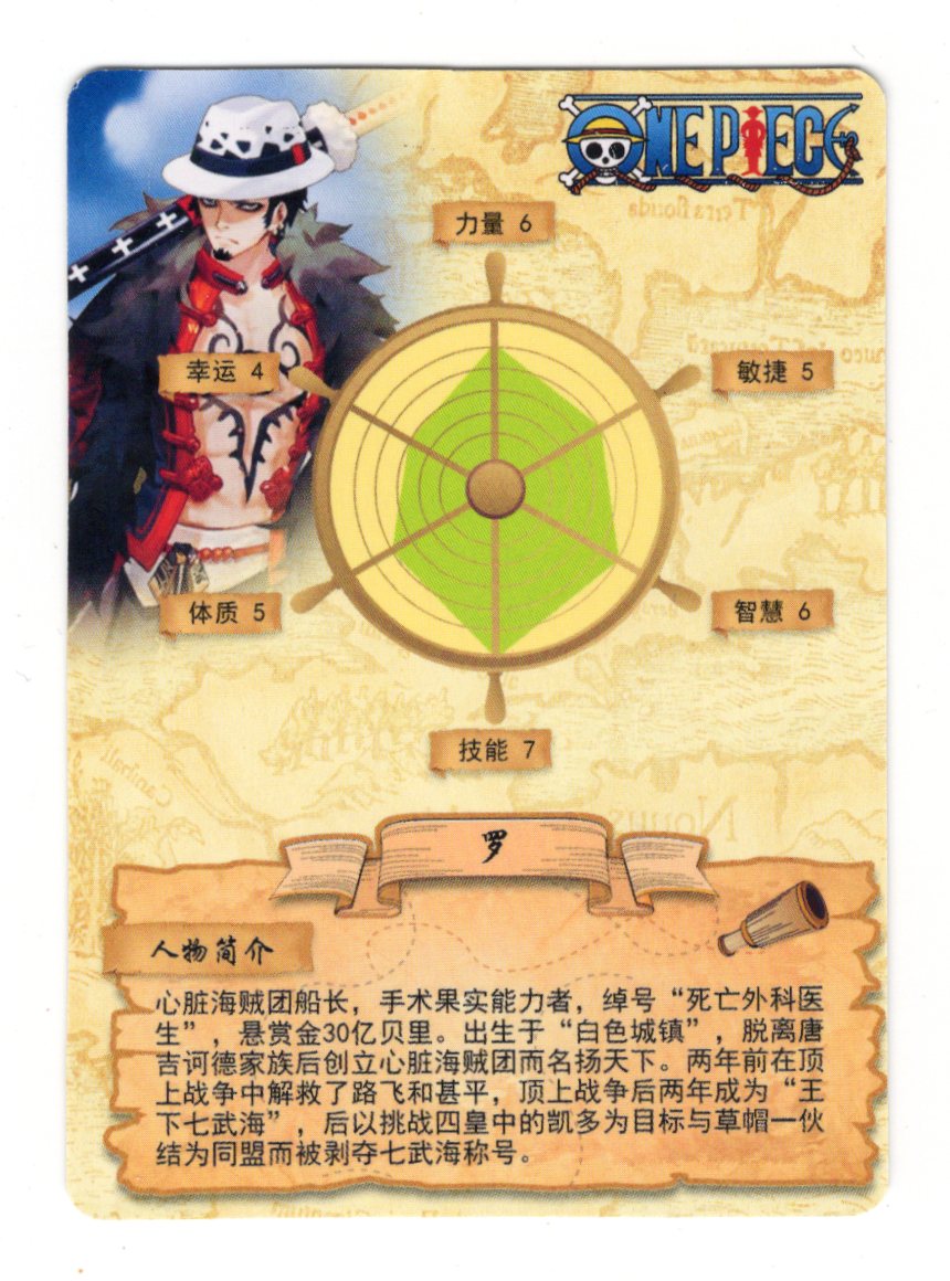 Trafalgar Law UR HZ0301-UR07 One Piece Anime Ultra Rare Gold Foil Card Non-TCG