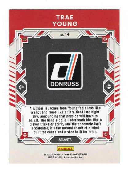 2025-26 Donruss Trae Young Card Elite Series Holo Laser Atlanta Hawks