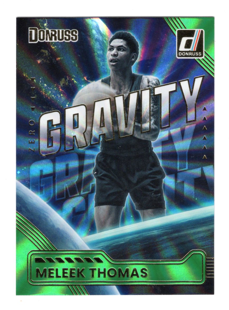 2025-26 Donruss Meleek Thomas Card Zero Gravity Holo Green Laser Arkansas