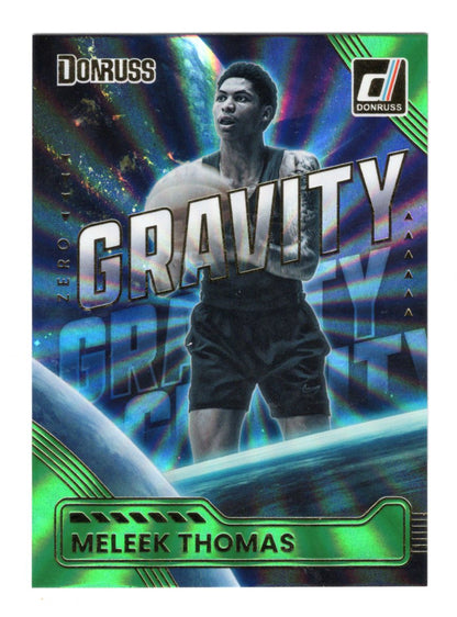 2025-26 Donruss Meleek Thomas Card Zero Gravity Holo Green Laser Arkansas