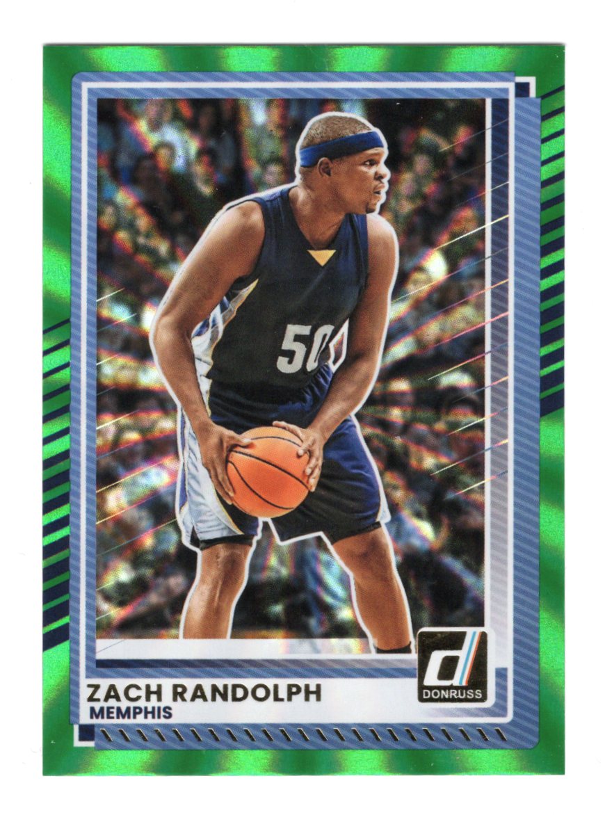 2025-26 Donruss Zach Randolph Card Holo Green Laser Memphis Grizzlies