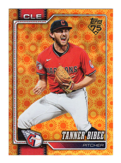 2026 Topps Series 2 Tanner Bibee Card Holiday Cleveland Guardians