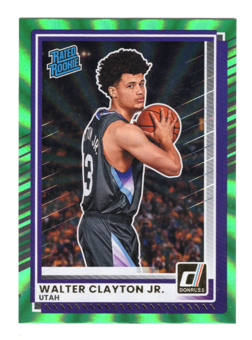 2025-26 Donruss Walter Clayton Jr. Card Holo Green Laser Utah Jazz