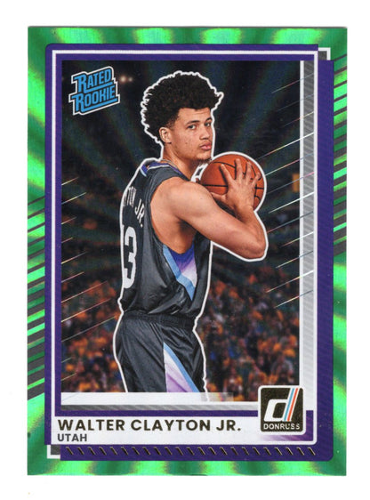 2025-26 Donruss Walter Clayton Jr. Card Holo Green Laser Utah Jazz