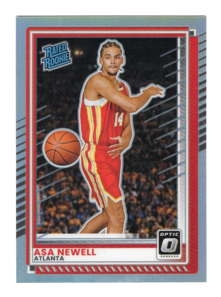 2025-26 Donruss Asa Newell Card Optic Holo Atlanta Hawks