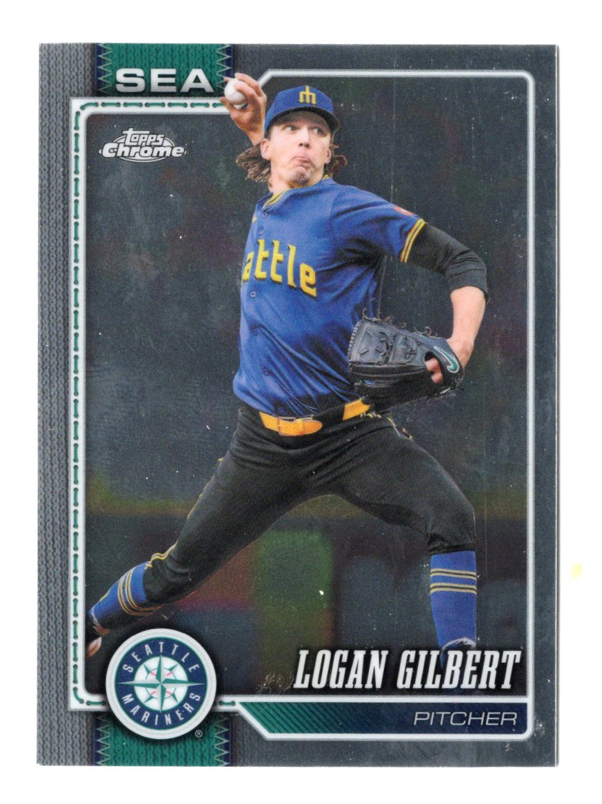 2026 Topps Chrome Logan Gilbert Card Seattle Mariners