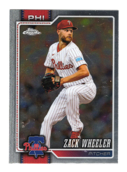 2026 Topps Chrome Zack Wheeler Card Philadelphia Phillies