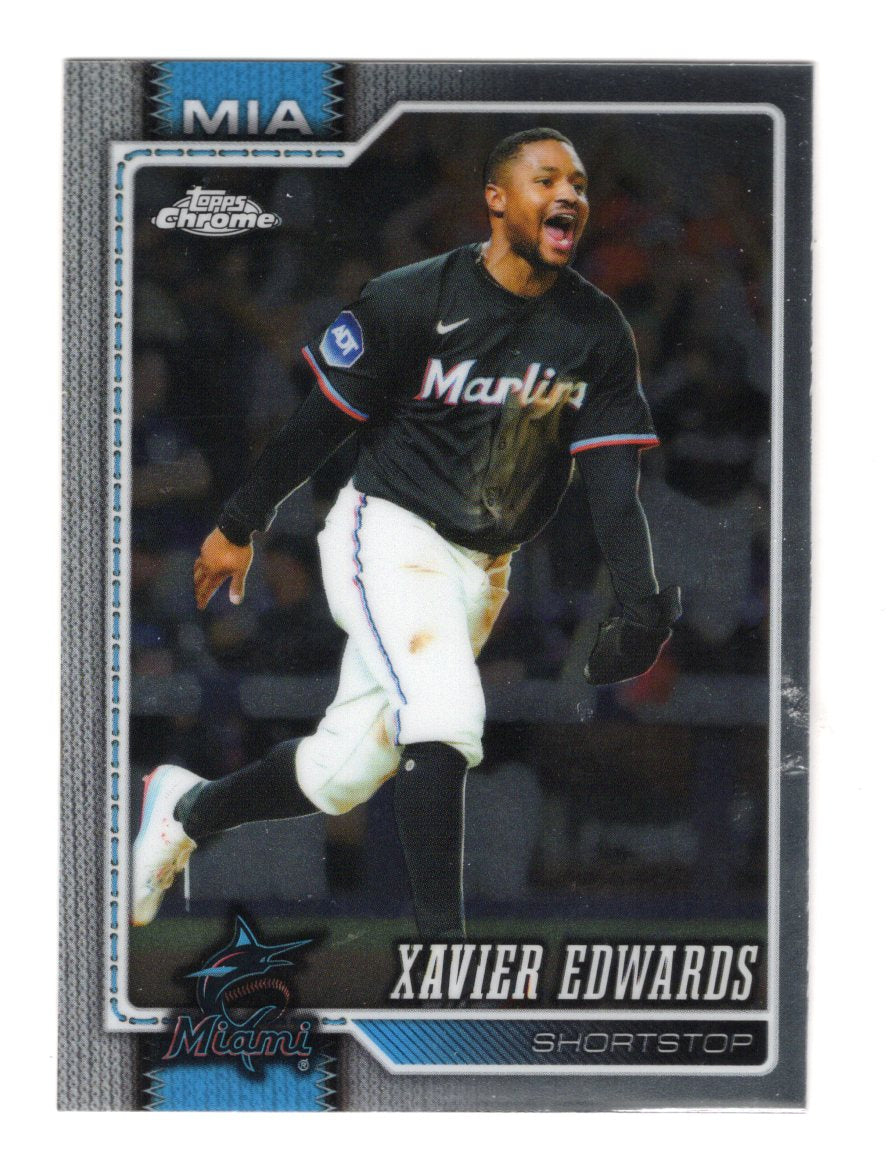 2026 Topps Chrome Xavier Edwards Card Miami Marlins