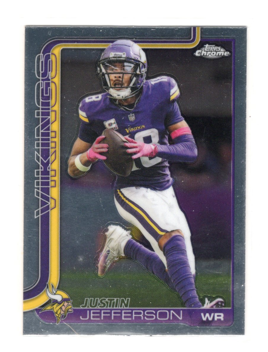 2025 Topps Chrome Justin Jefferson Card Minnesota Vikings