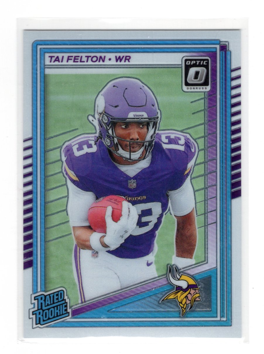 2025 Donruss Optic Tai Felton Card Rookie Minnesota Vikings