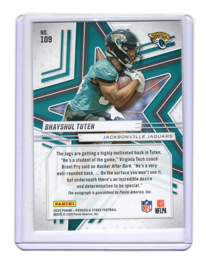 2025 Panini Rookies & Stars Bhayshul Tuten Auto #109 RC Autograph Jaguars