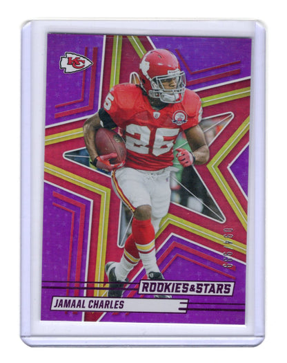 2025 Panini Rookies & Stars Jamaal Charles Card Purple SN /999 Chiefs