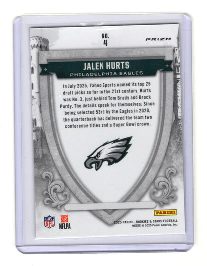 2025 Panini Rookies & Stars Jalen Hurts Card Crusade Silver Philadelphia Eagles