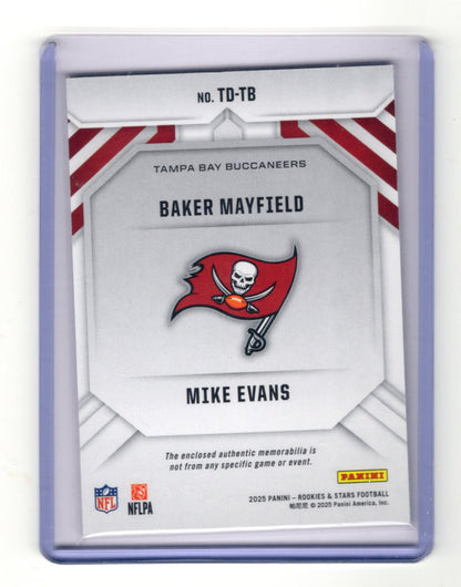 2025 Panini Rookies & Stars Baker Mayfield / Mike Evans Card Team Duals Mem