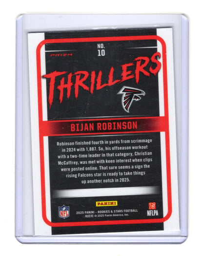 2025 Panini Rookies & Stars Bijan Robinson Thrillers Insert #10 Falcons