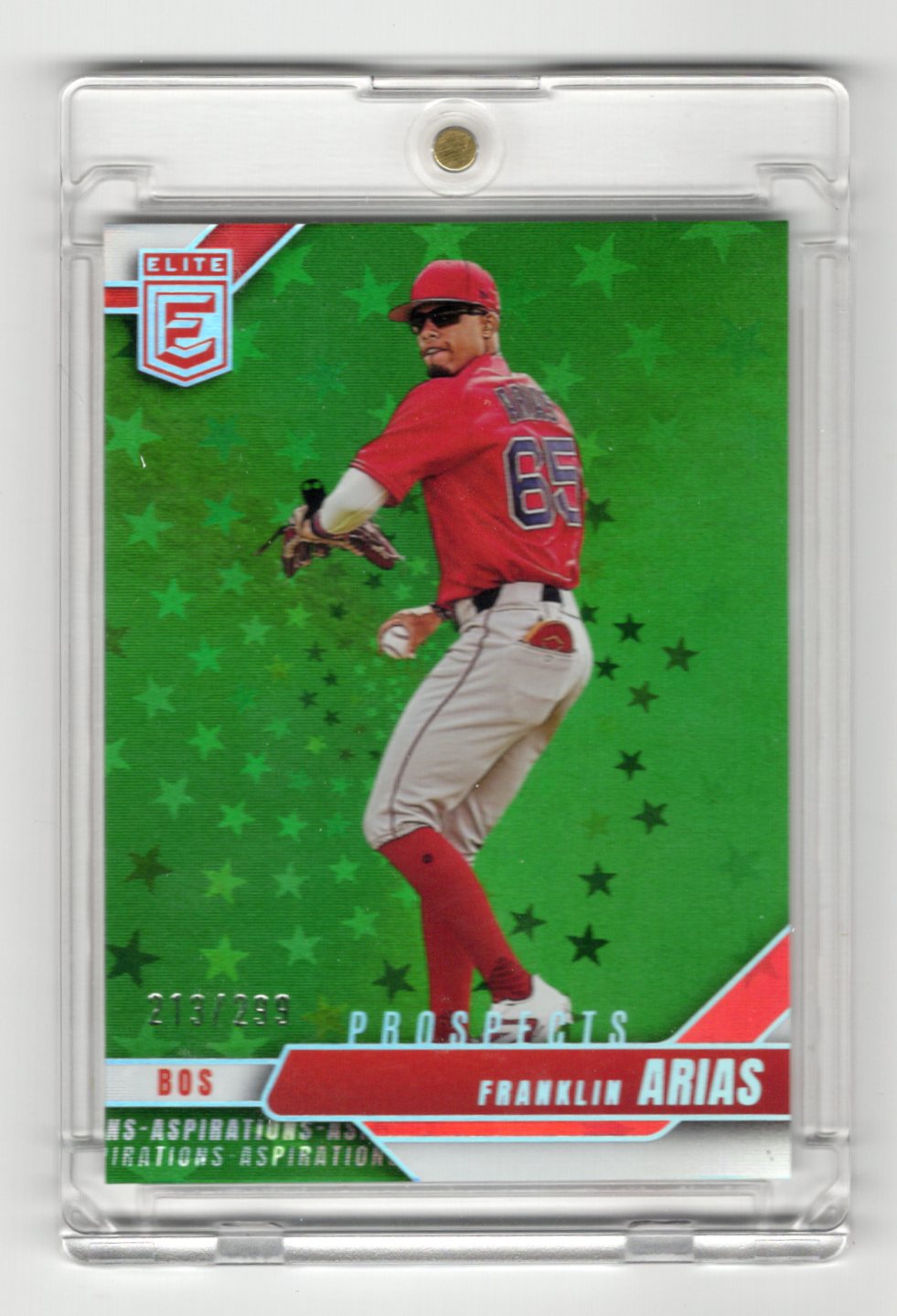 2026 Donruss Elite Franklin Arias Card Aspirations Stars SN Boston Red Sox