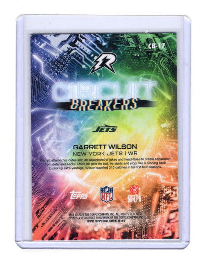2025 Topps Resurgence Garrett Wilson Card Circuit Breakers New York Jets