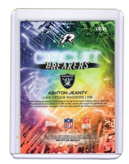 2025 Topps Resurgence Ashton Jeanty Card Circuit Breakers Las Vegas Raiders