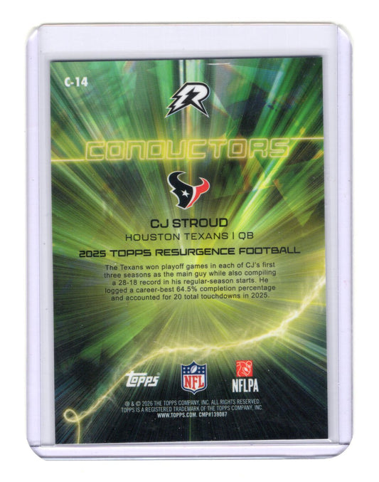 2025 Topps Resurgence CJ Stroud Card Conductors Houston Texans