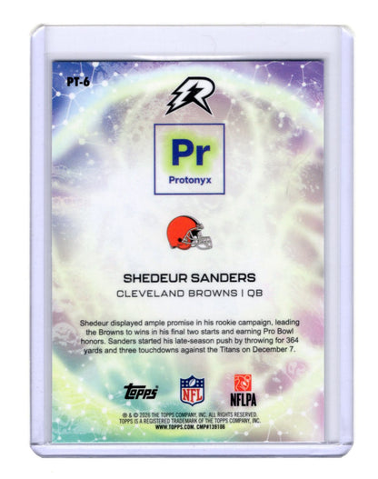 2025 Topps Resurgence Shedeur Sanders Card Protonyx Cleveland Browns