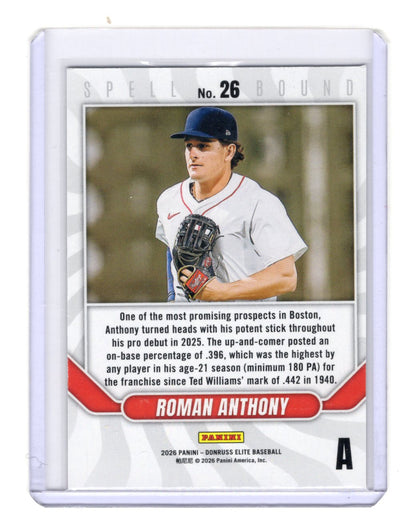 2026 Donruss Elite Roman Anthony Card Spellbound Green Disco Boston Red Sox